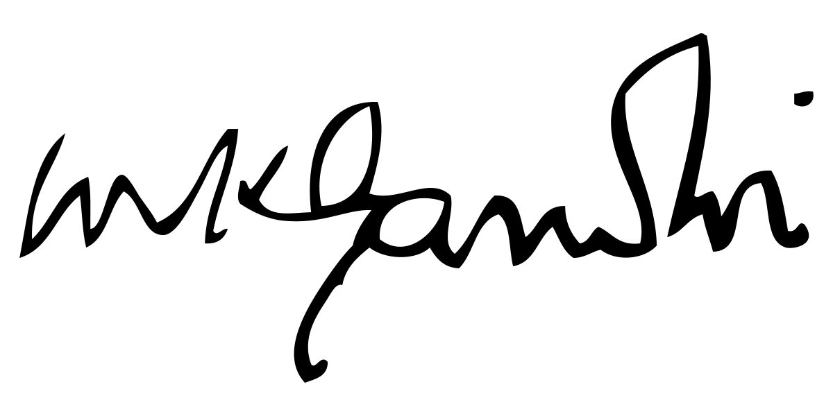 Gandhi Handtekening